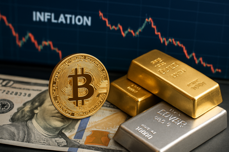 Analisis Dampak Penurunan Bitcoin dan Kenaikan Emas-Perak di Tengah Inflasi Akibat Perang: Tantangan untuk Emas Digital
