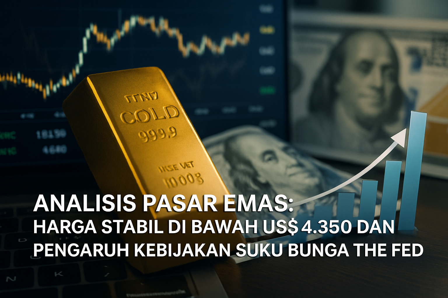 Analisis Pasar Emas: Harga Stabil di Bawah US$4.350 dan Pengaruh Kebijakan Suku Bunga The Fed