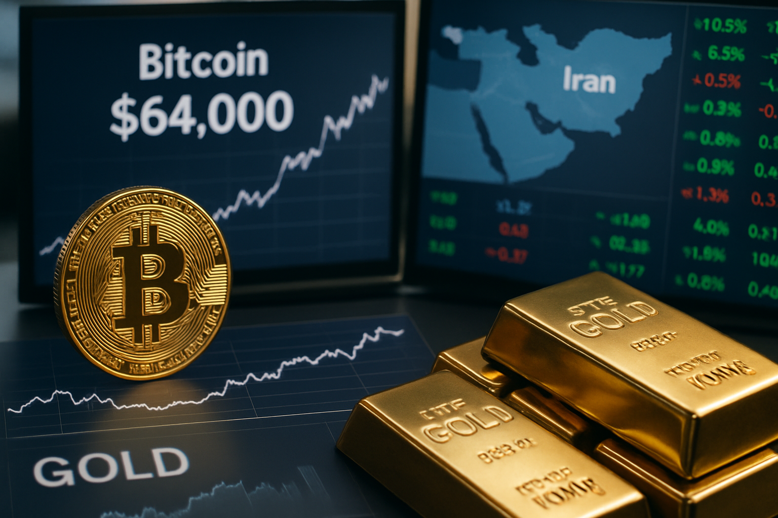 Dampak Harga Bitcoin Tembus US$64.000 terhadap Pergerakan Emas di Tengah Konflik Iran