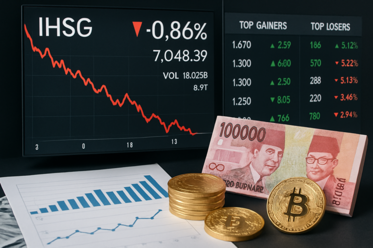 Dampak IHSG Melemah 0,86%: Analisa Top Gainer & Top Loser LQ45 Hari Ini