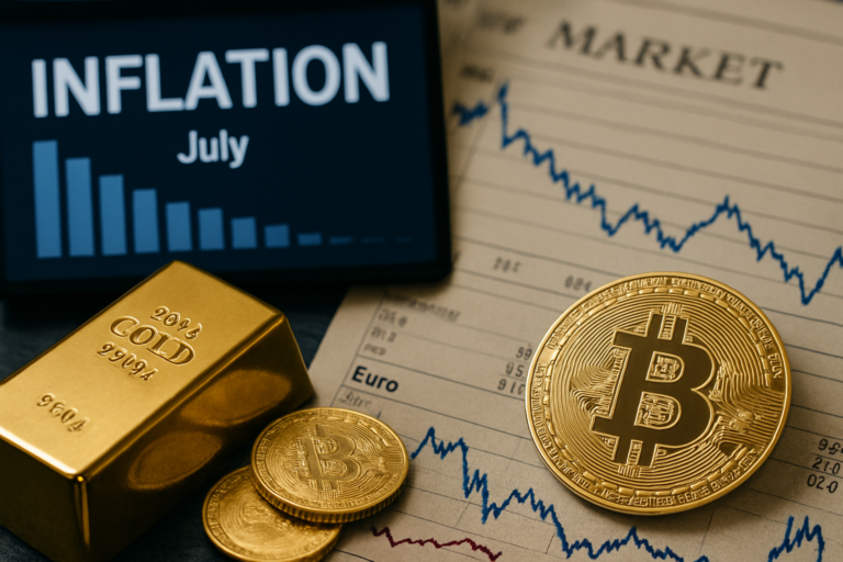 Dampak Melambatnya Inflasi Juli: Harga Emas Naik Namun Sinyal Bottom Bitcoin Belum Lengkap