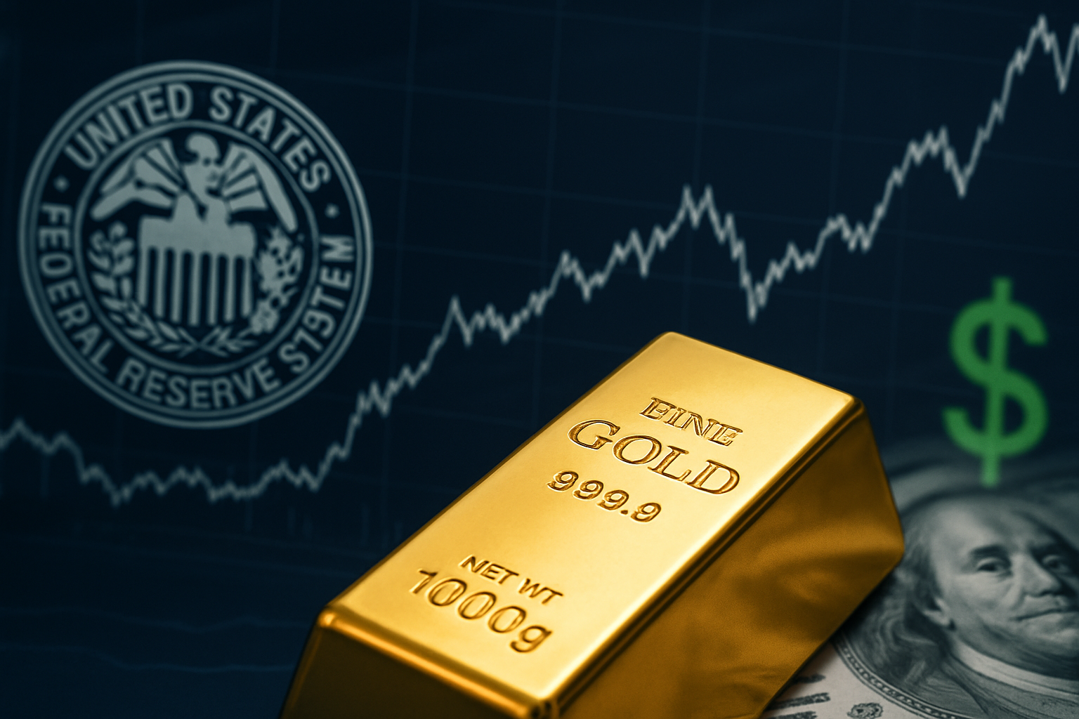 Dampak Suku Bunga The Fed terhadap Harga Emas yang Menguat di Atas $4.400